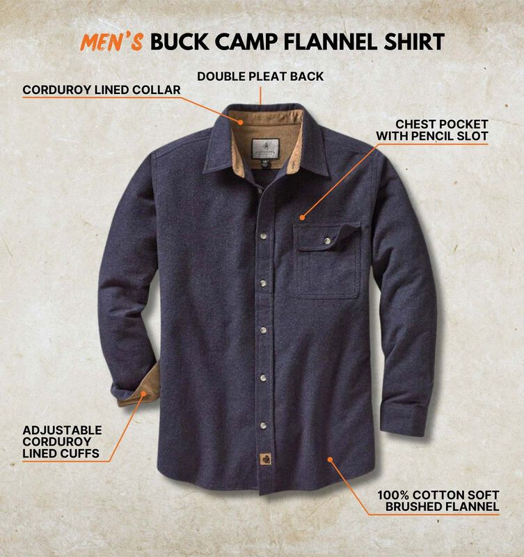 Men's Buck Camp Flannel Shirt image number 3