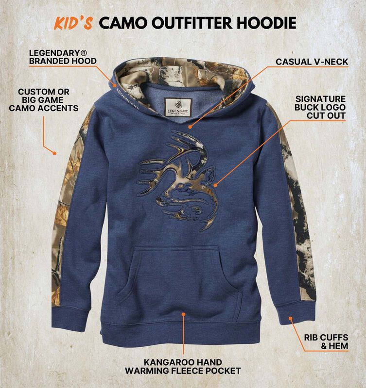 Kids Outfitter Camo Hoodie Sweatshirt image number 2