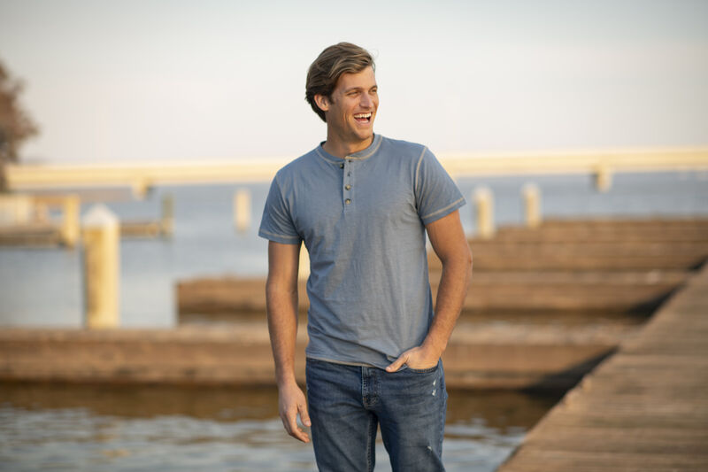 Men's Maverick Slub Henley Short Sleeve Shirt image number 2