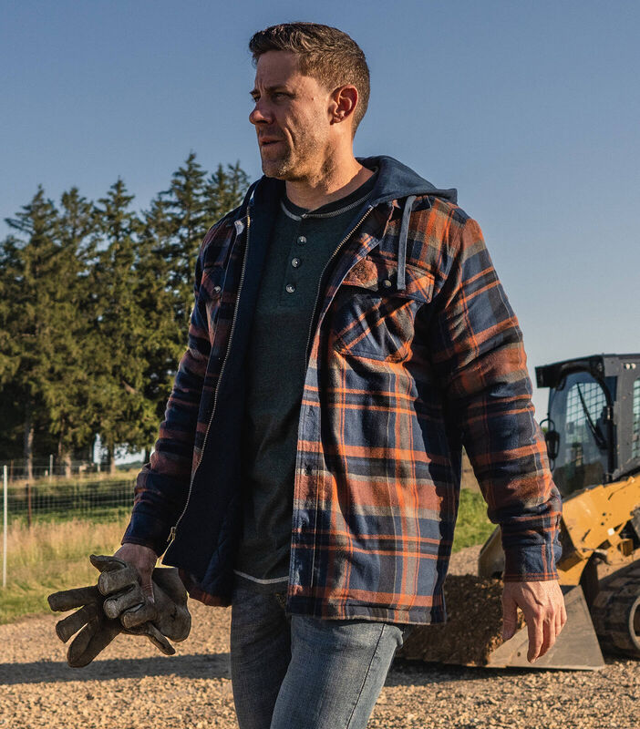 Men's Maplewood Hooded Flannel Shirt Jacket image number 2