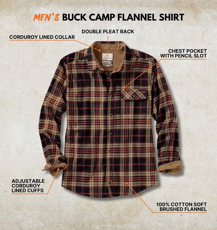 Men's Buck Camp Flannel Shirt image number 2