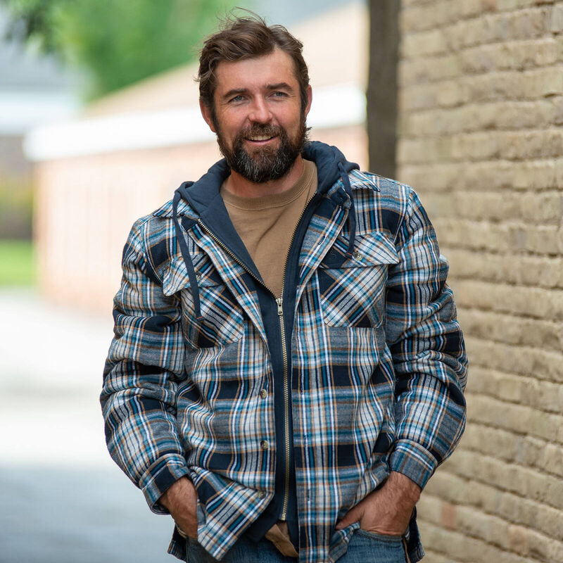 Men's Maplewood Hooded Flannel Shirt Jacket image number 2