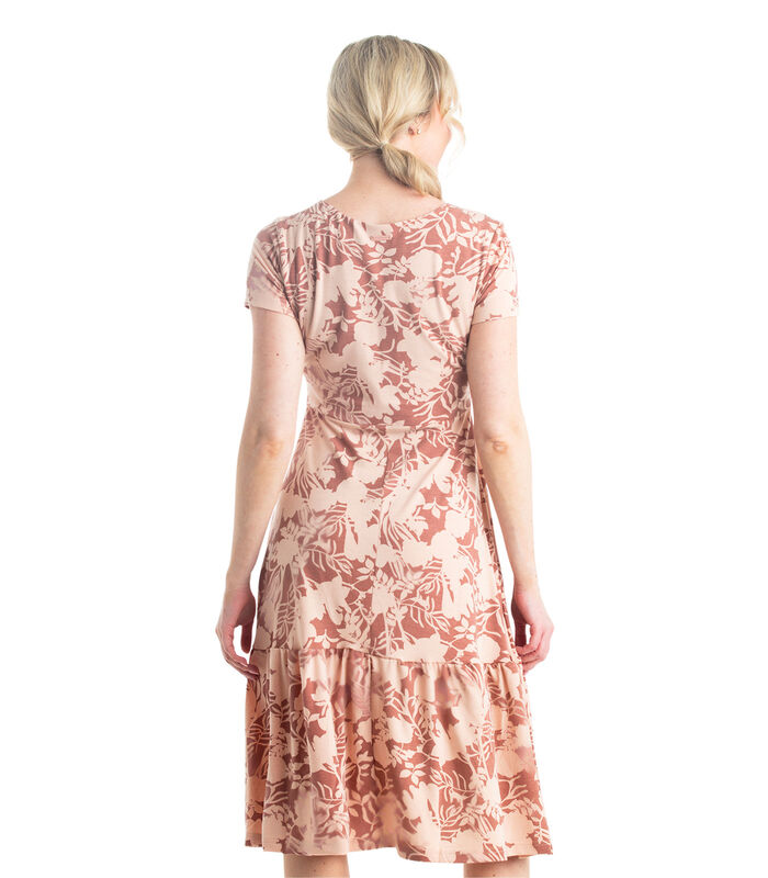 Women's Printed Knit Midi Short Sleeve Dress image number 3