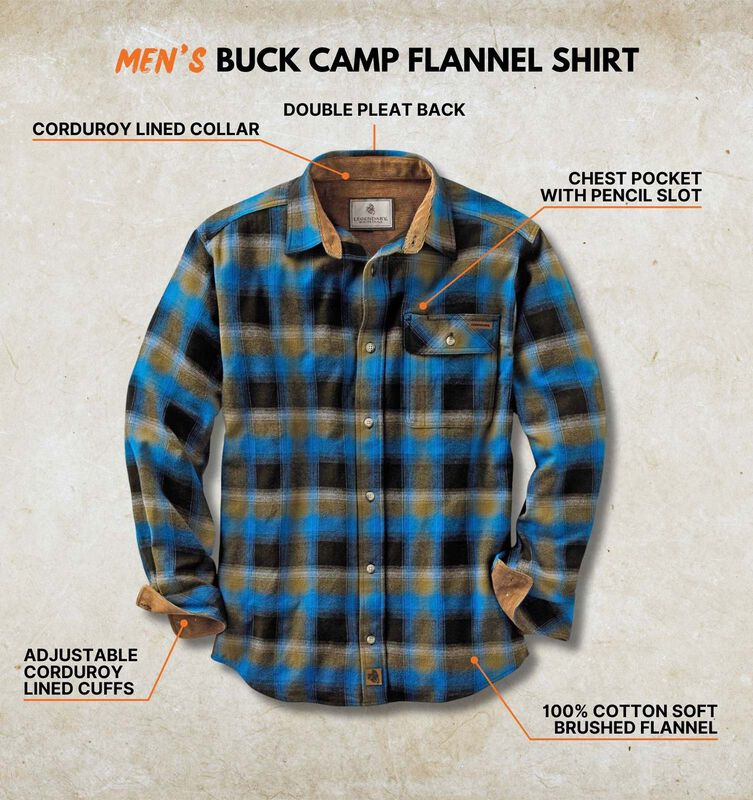 Men's Buck Camp Flannel Shirt image number 5