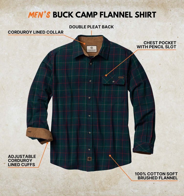 Men's Buck Camp Flannel Shirt image number 2