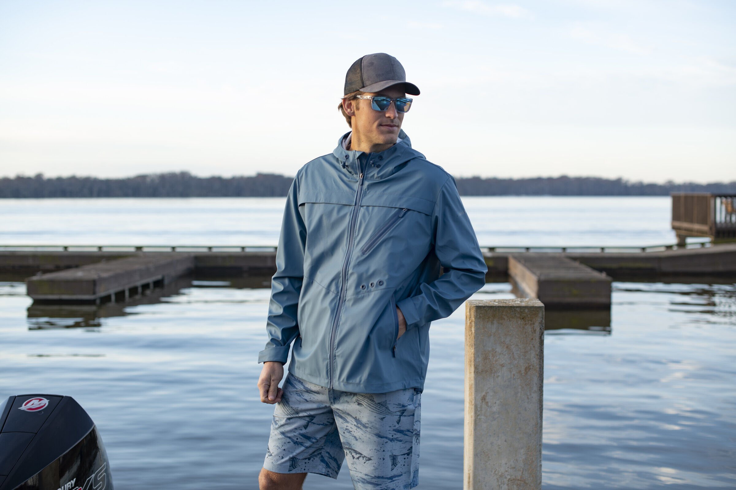 Men's Water-Resistant Fishing Jacket | Windproof Raincoat
