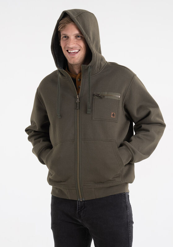 Men's North Woods Berber Lined Zip Front Hoodie image number 4