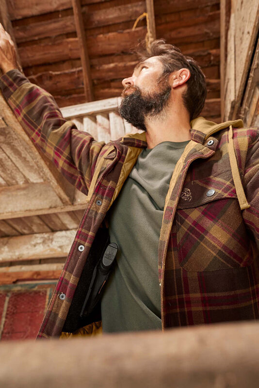 Men's Concealed Carry Maplewood Hooded Shirt Jacket image number 4