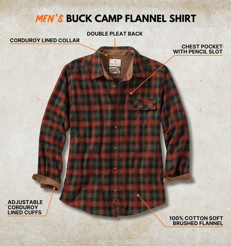Men's Buck Camp Flannel Shirt image number 5