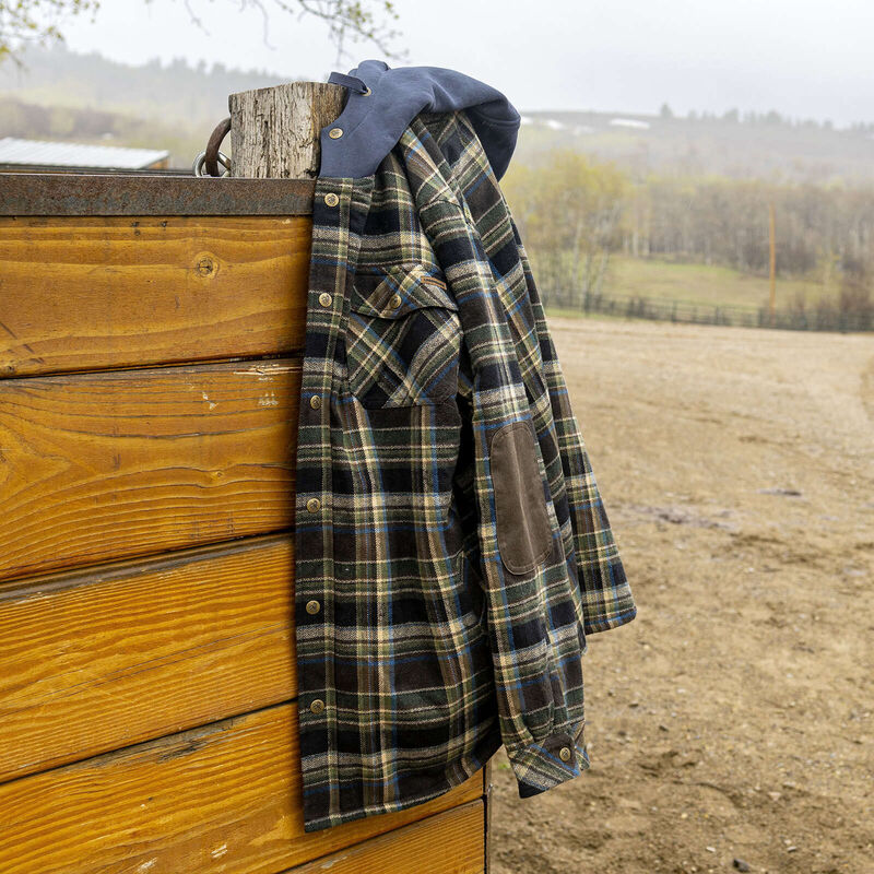Men's Camp Night Berber Lined Hooded Flannel Shirt Jacket image number 3