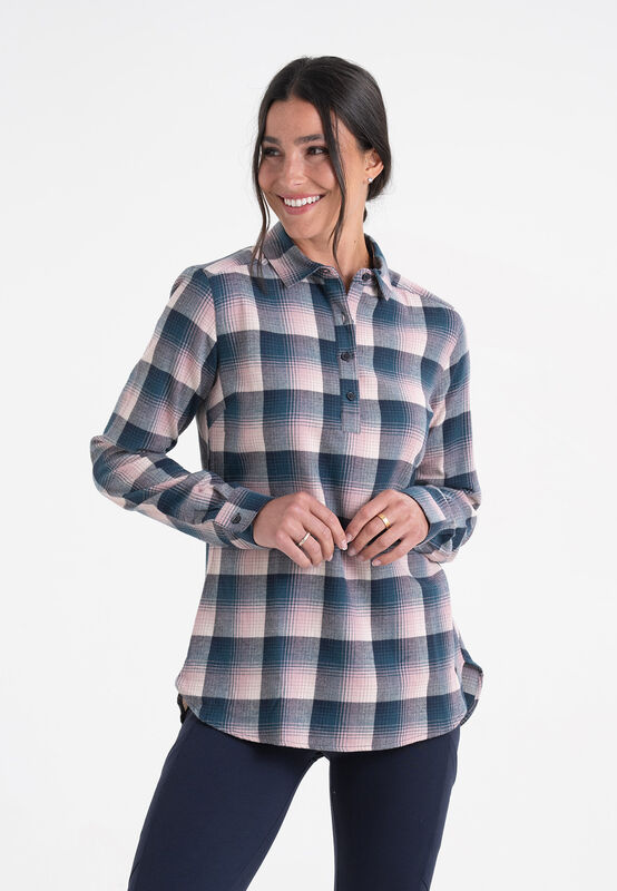 Women's Firelight Popover Flannel Tunic Top image number 2