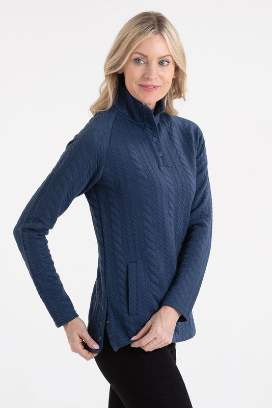 Women's Cedar Cabin Cable Knit Top image number 3