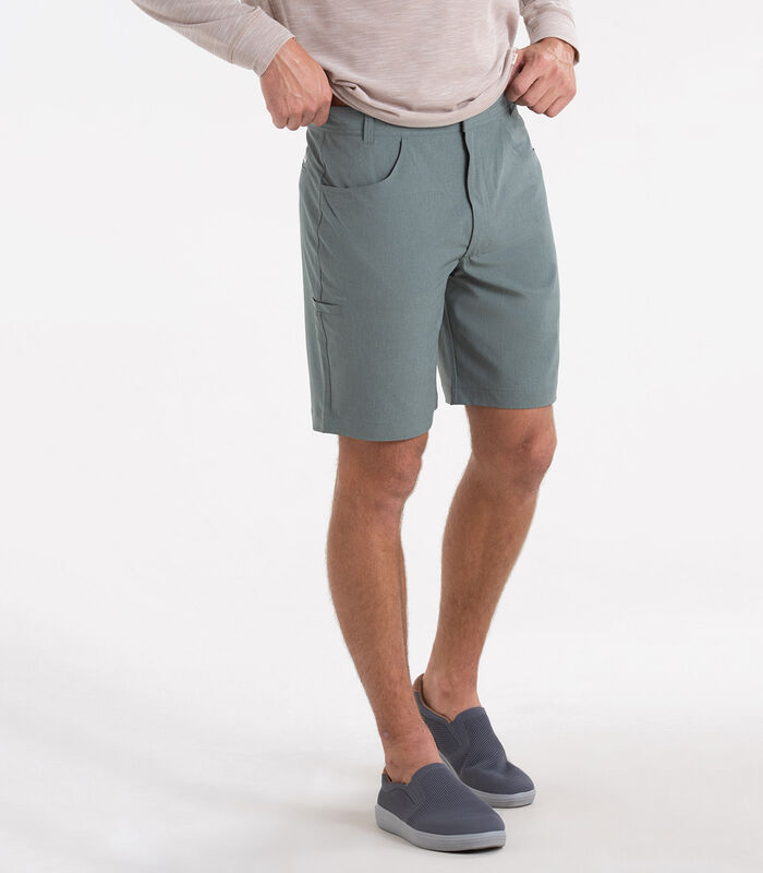 Men's Water Activated Fish Print 9 Inch Inseam Boardshort image number 2
