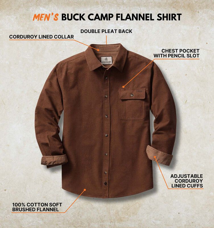 Men's Buck Camp Flannel Shirt image number 3
