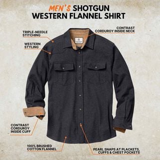 Men's Shotgun Western Flannel Shirt