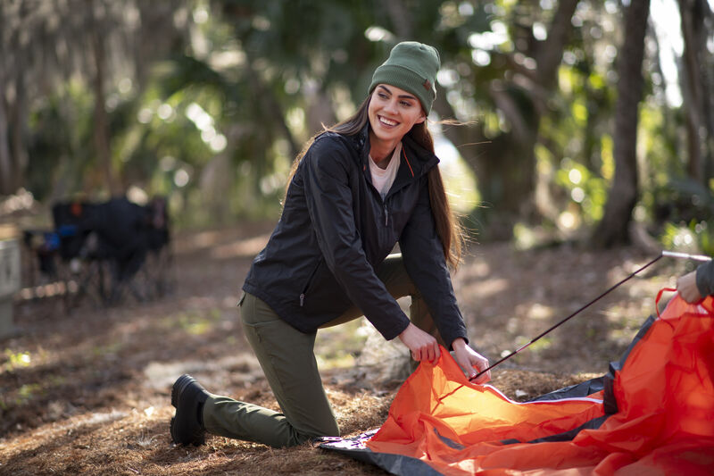 Women's Water Resistant Hooded Performance Rain Jacket image number 4