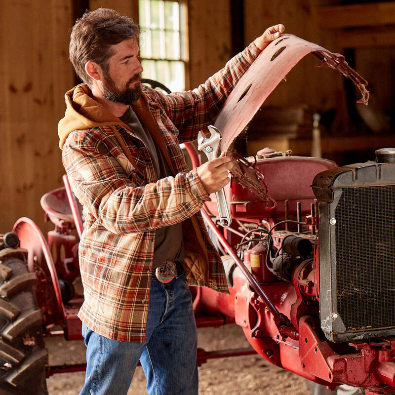 Men's Maplewood Hooded Flannel Shirt Jacket image number 2
