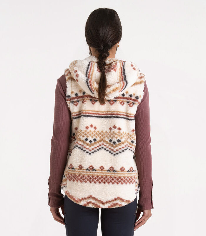 Women's Fuzzy Hide Fleece Hooded Vest image number 4