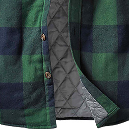 mens big and tall quilted flannel shirt