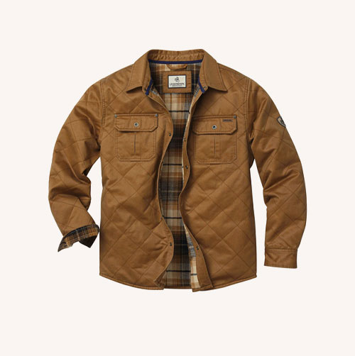 Men's Quilted Journeyman Flannel Lined Shirt Jacket