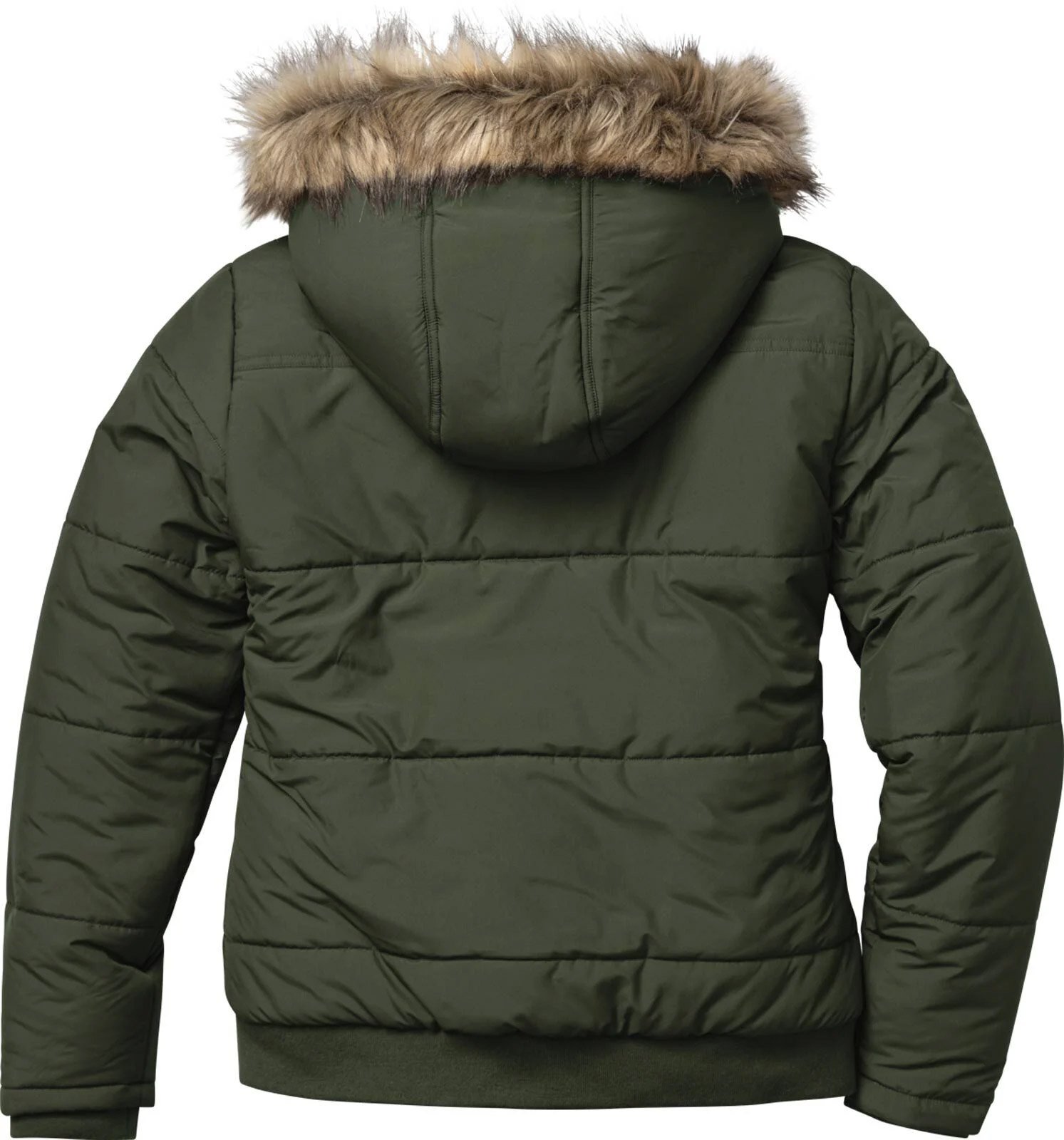 Women's Quilted Toggle Hooded Berber Lined Puffer Jacket