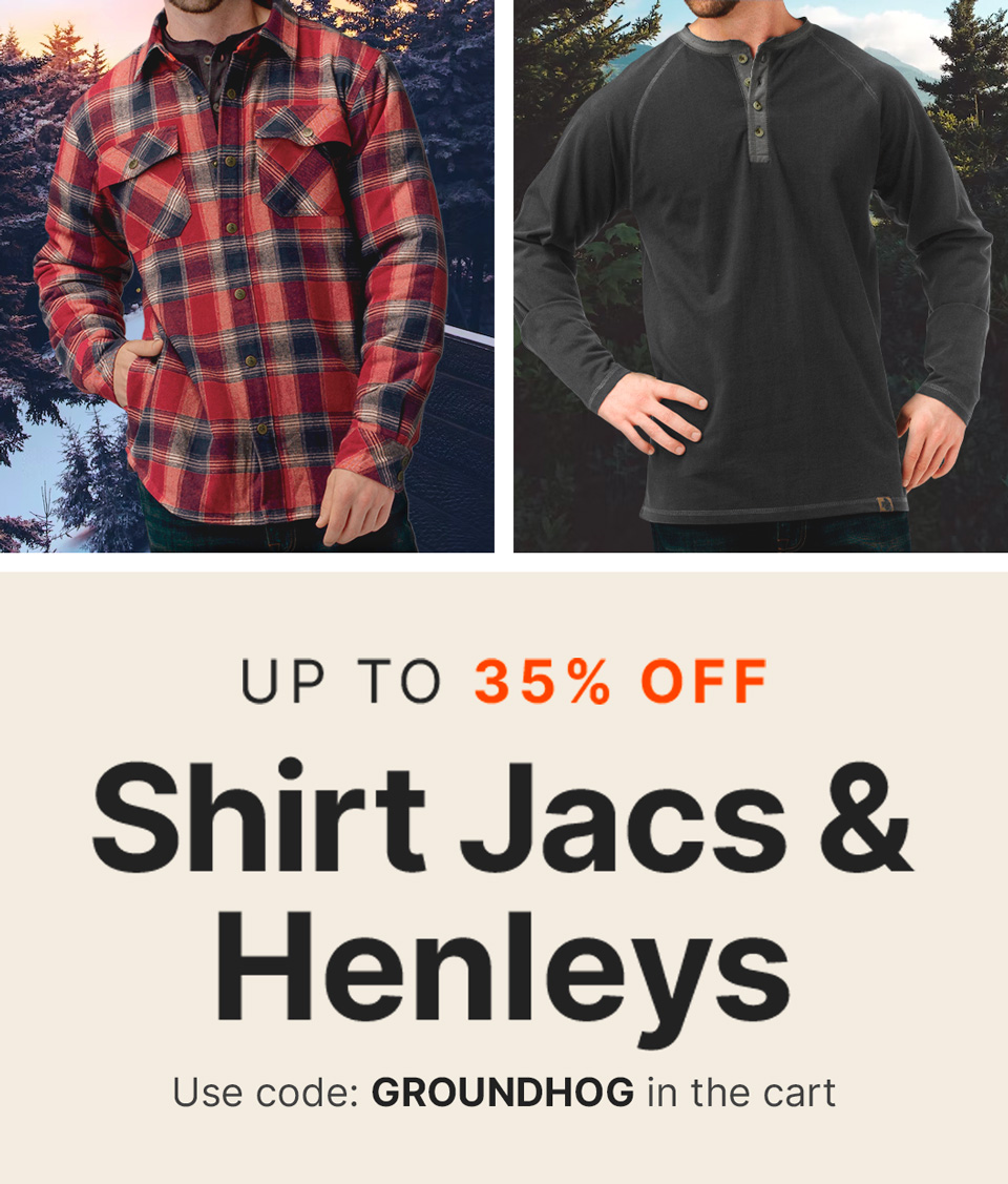 Men's Archer Thermal Lined Flannel Shirt Jacket Men's Recluse Ragland Henley Shirt