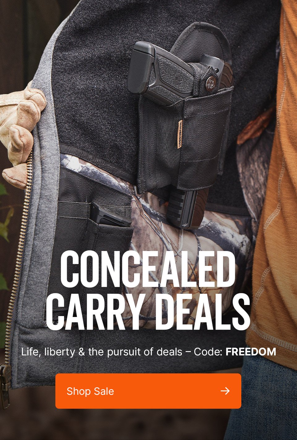 Men's Concealed Carry Insulated Full Zip Sweatshirt