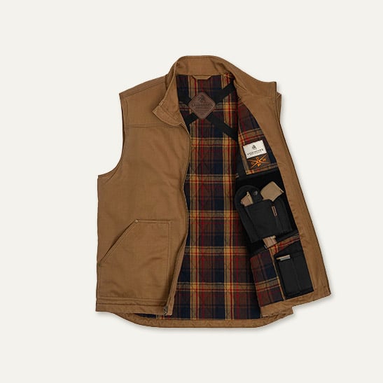 Men's Concealed Carry Journeyman Flannel Lined Vest