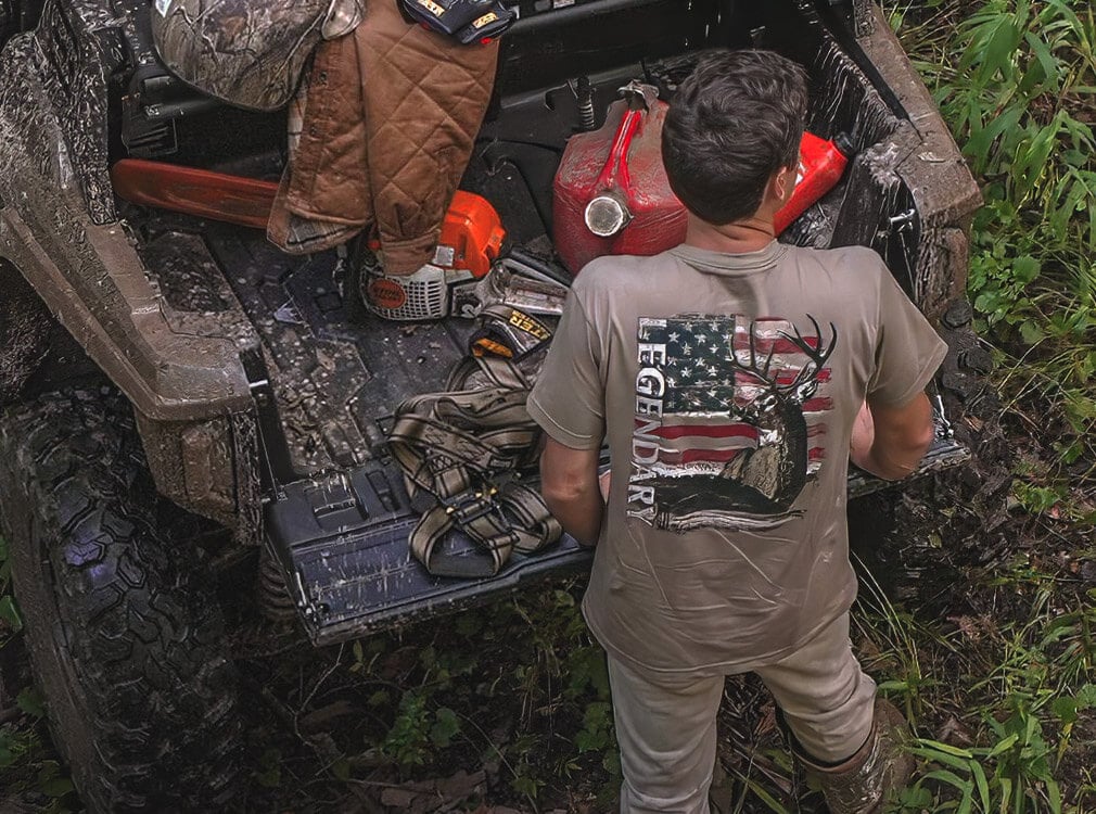 Men's Buck Flag Pocket Short Sleeve T-Shirt Made in the USA