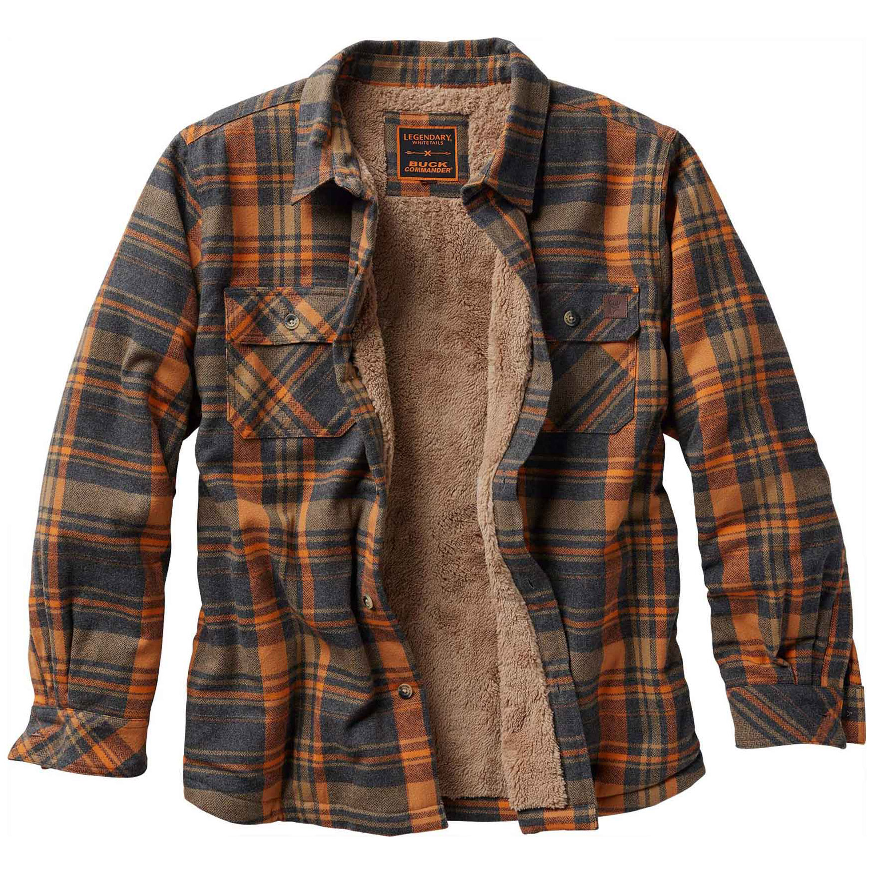 Men's Buck Commander Deerfield Flannel Berber Lined Shirt Jacket