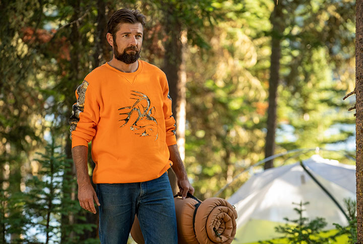 Shop Men s Outfitter Crew Fleece Sweatshirt Legendary Whitetails