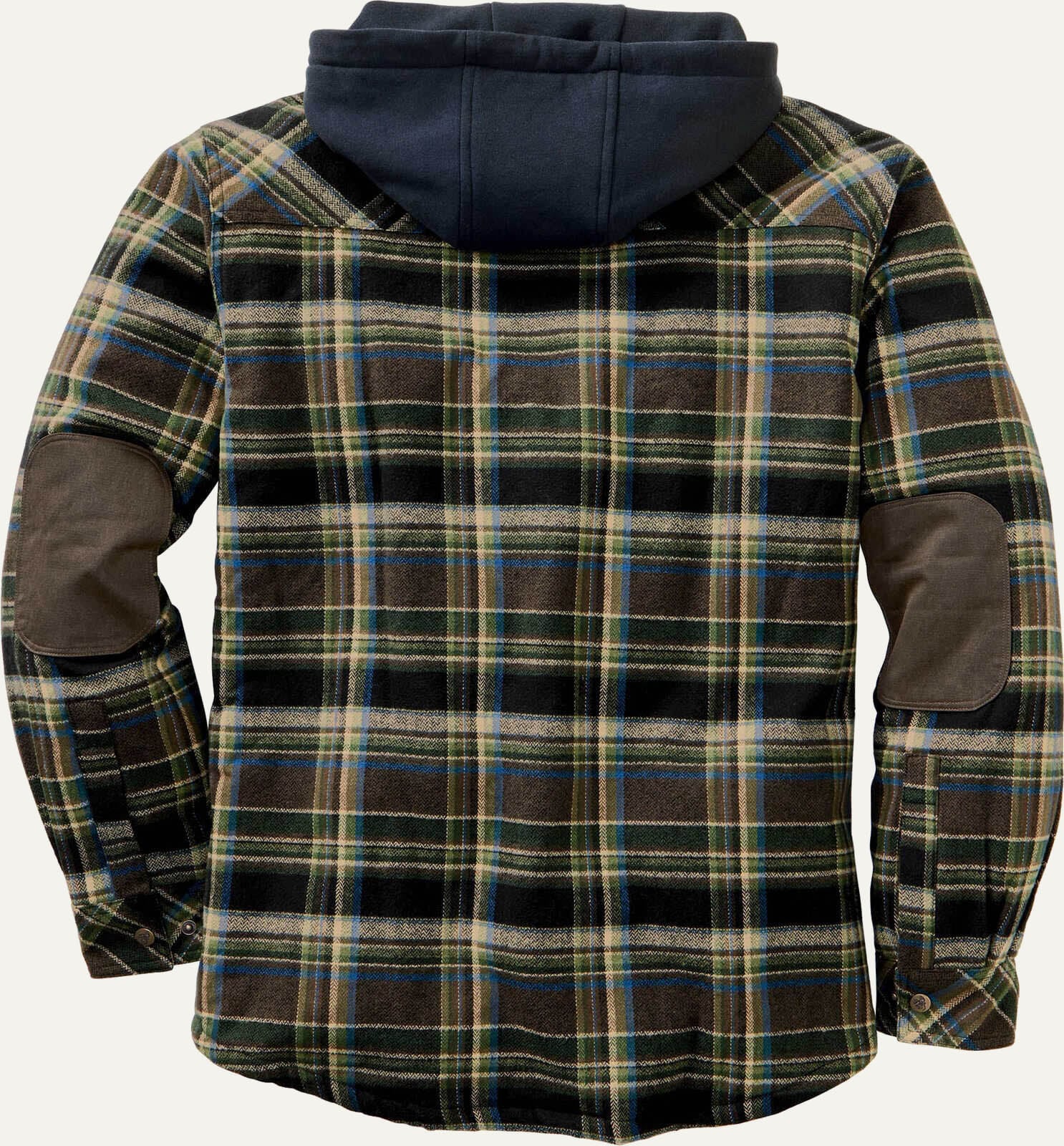 Men's Camp Night Berber Lined Hooded Flannel Shirt Jacket