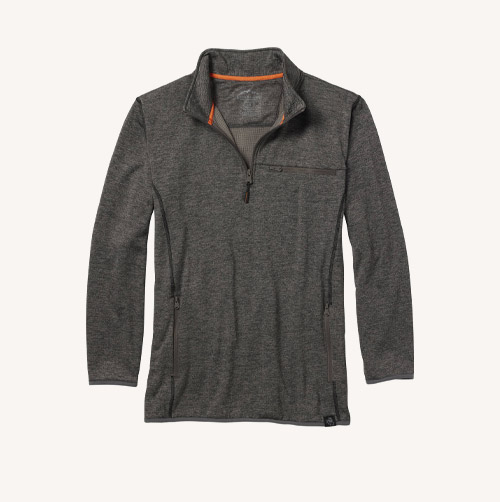 Legendary Outdoors Men's Grid Fleece Half Zip Pullover