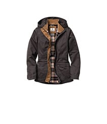 Women's Saddle Country Shirt Jacket with Removable Hood