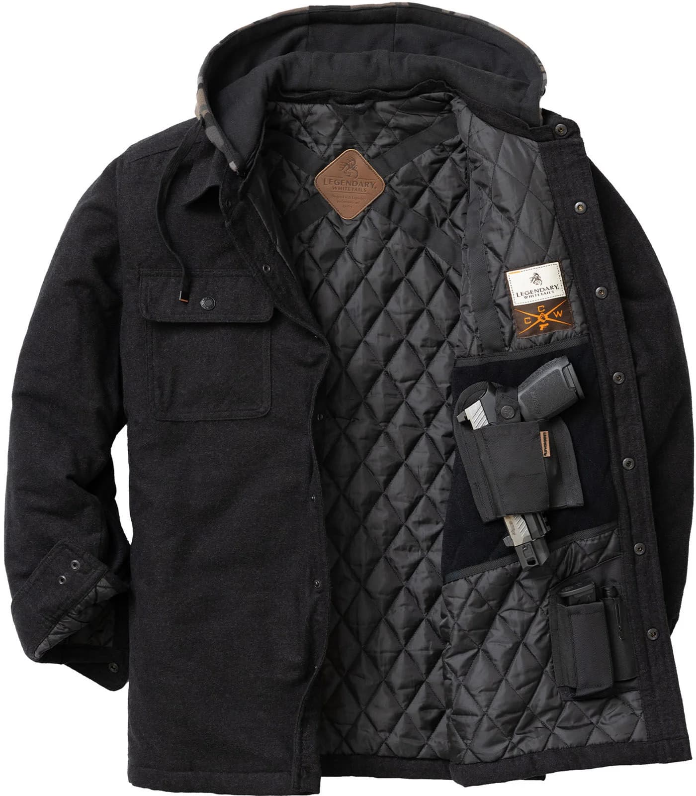 Men's Concealed Carry Maplewood Hooded Shirt Jacket