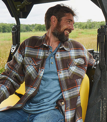 Men’s Deer Camp Berber Lined Flannel Shirt Jacket
