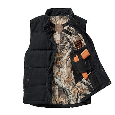 Men's Buck Commander Concealed Carry Cabin Creek Quilted Canvas Vest