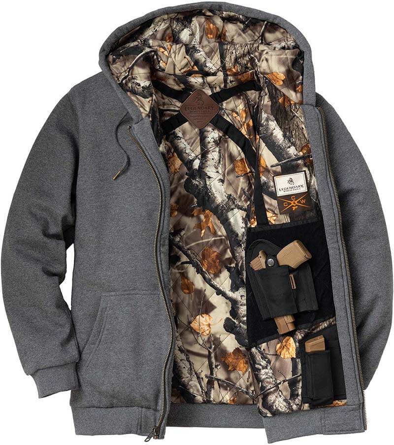 Men's Concealed Carry Insulated Full Zip Sweatshirt