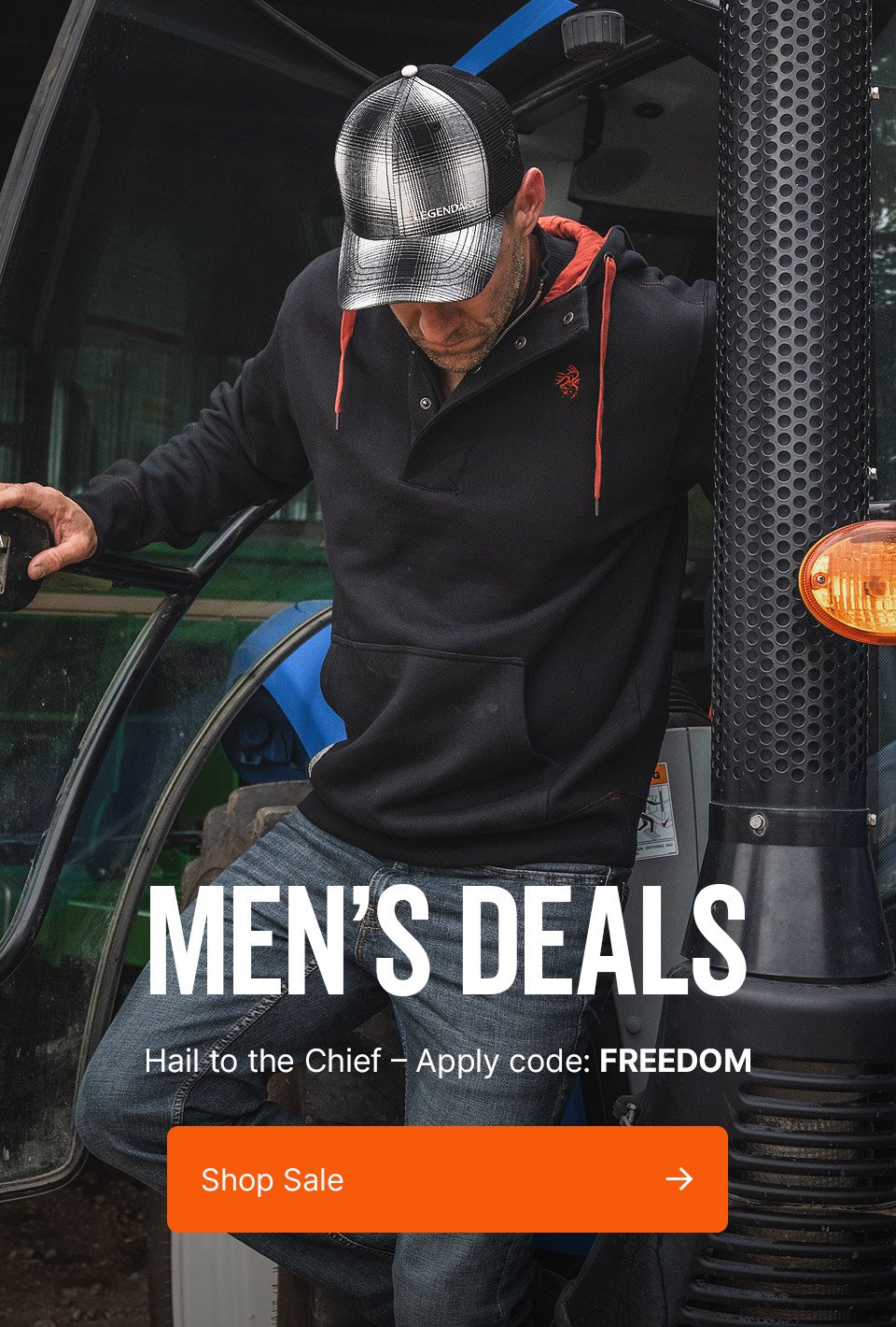 Men's Tough as Buck 1/4 Zip Action Hoodie