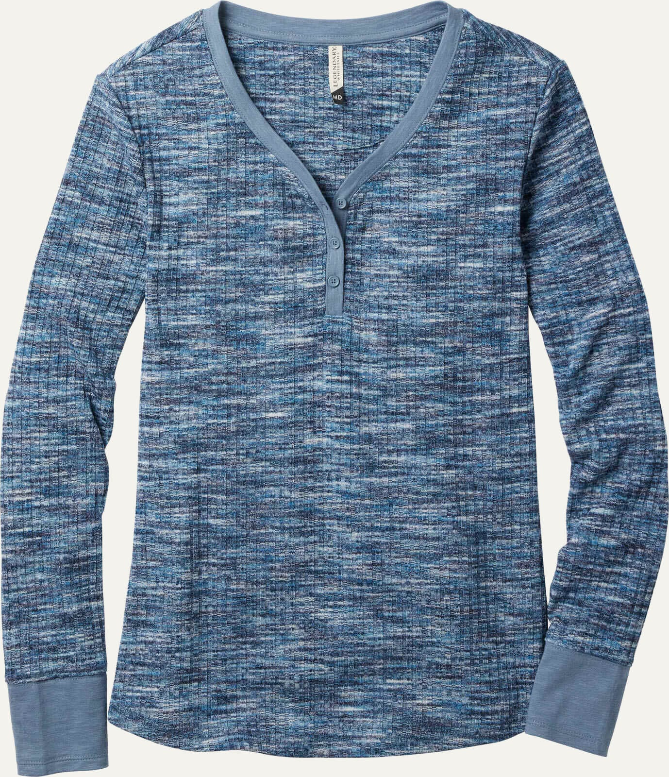 Women's Space Dye Knit Fashion Henley