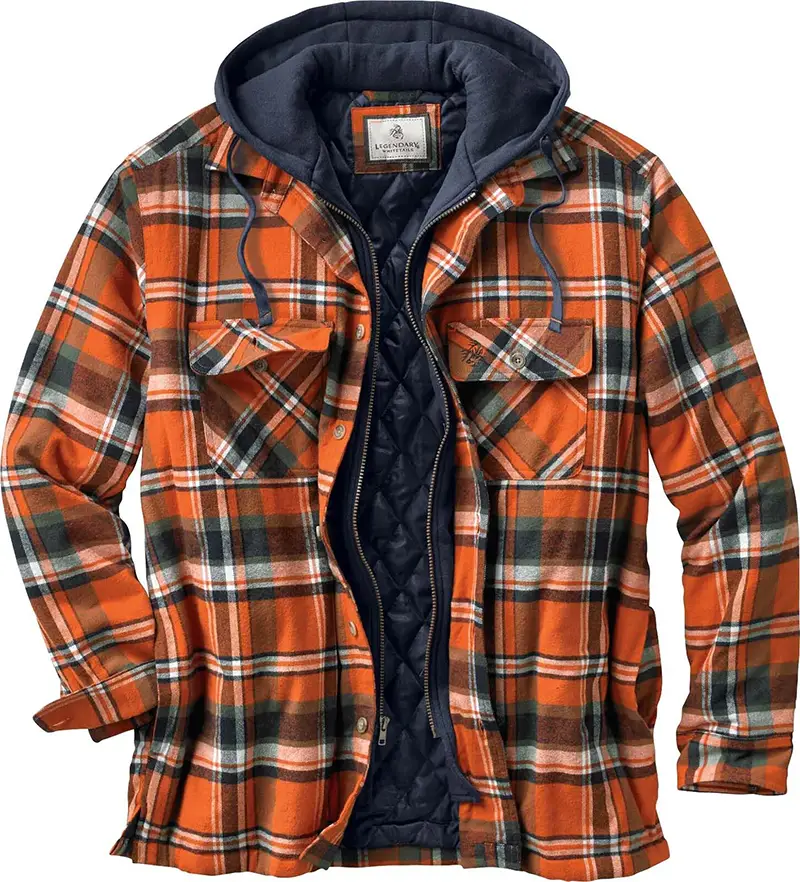 Men's Maplewood Hooded Flannel Shirt Jacket