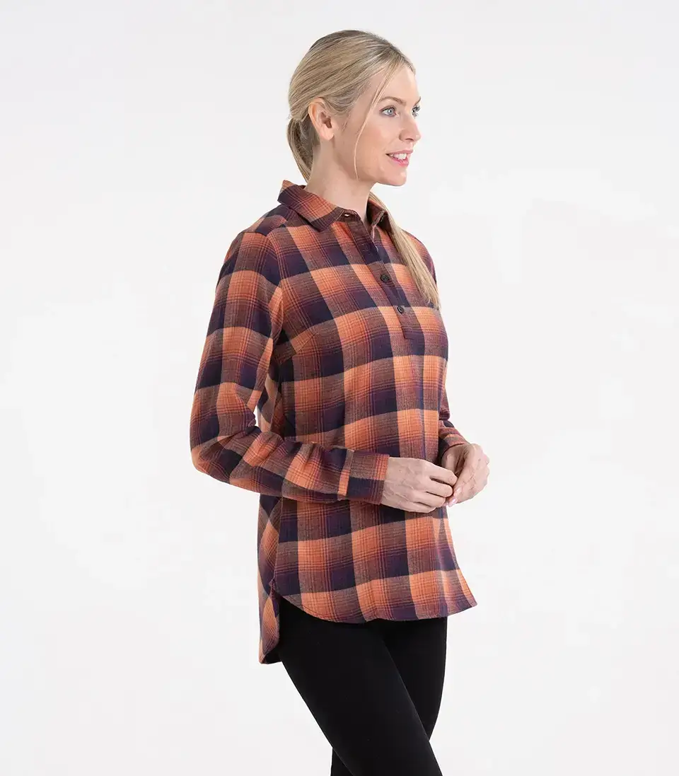 Women's Firelight Popover Flannel Tunic Top