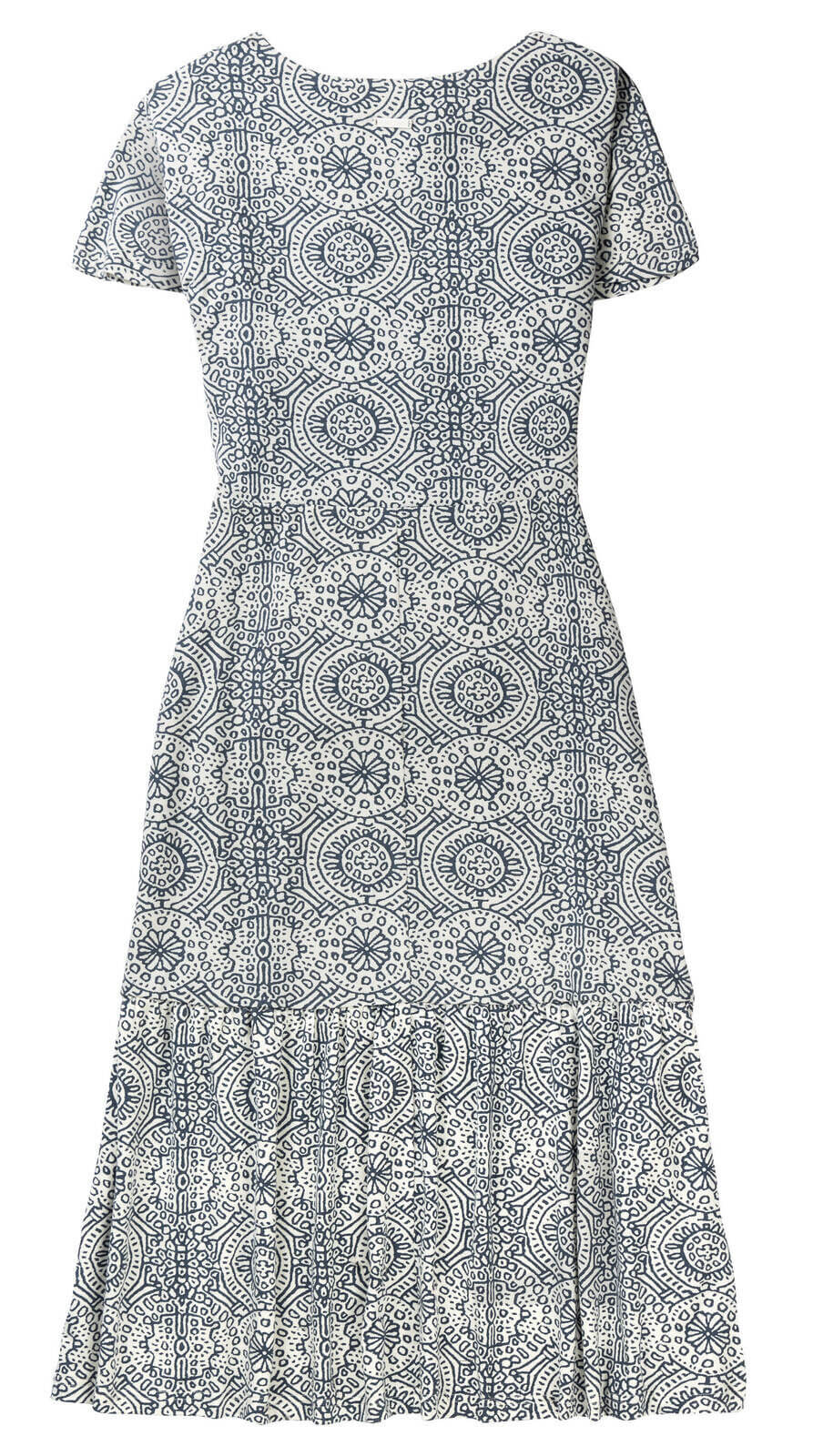 Women's Printed Knit Midi Short Sleeve Dress