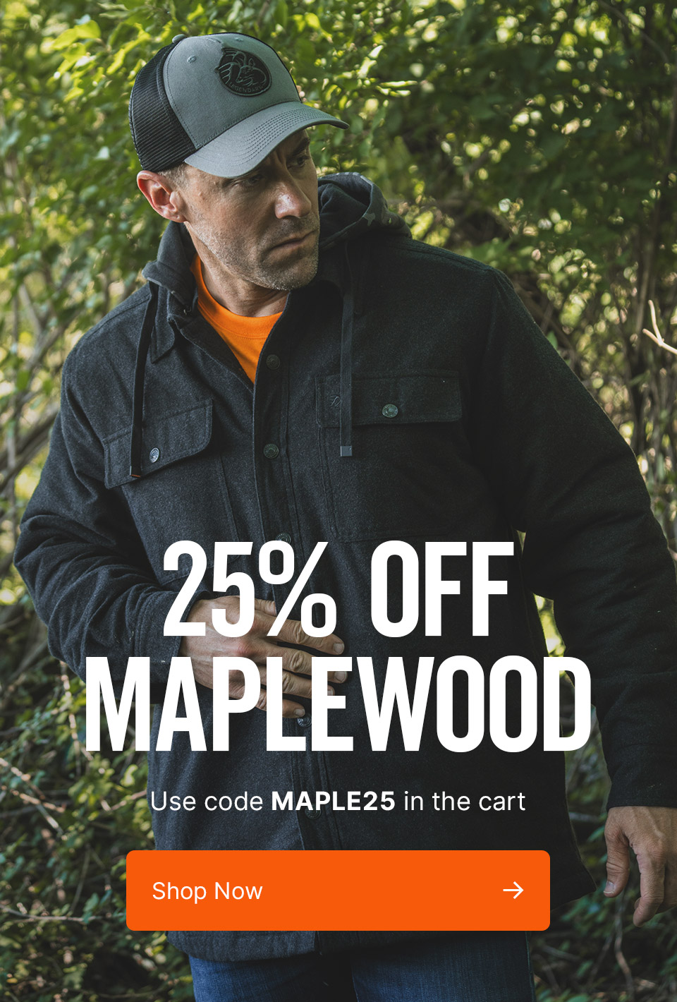 Men's Maplewood Hooded Flannel Shirt Jacket