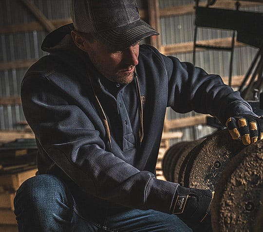 Men's Tough as Buck 1/4 Zip Action Hoodie