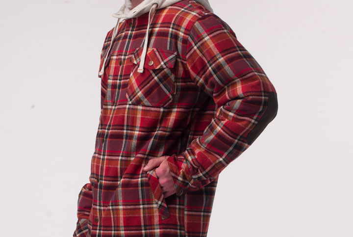 berber lined hooded flannel