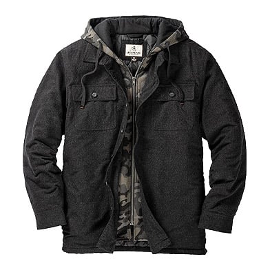 Men's Maplewood Hooded Flannel Shirt Jacket