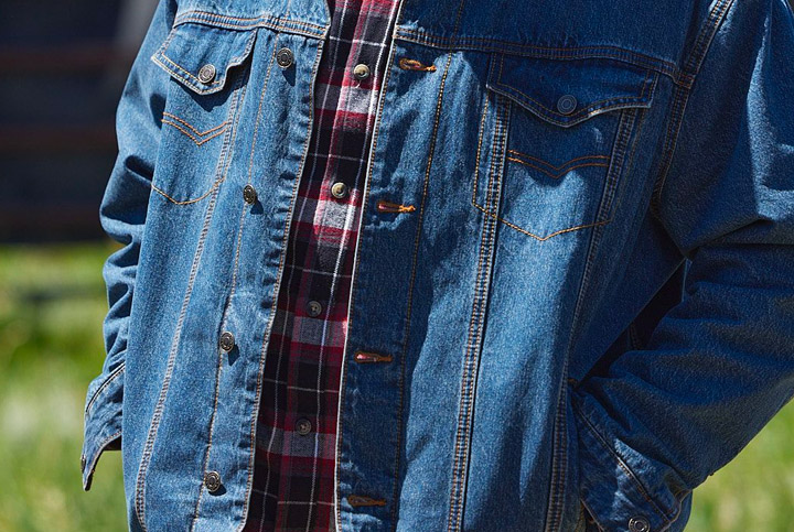 Men's Stockyards Cowboy Cut Flannel Lined Denim Jacket | Legendary