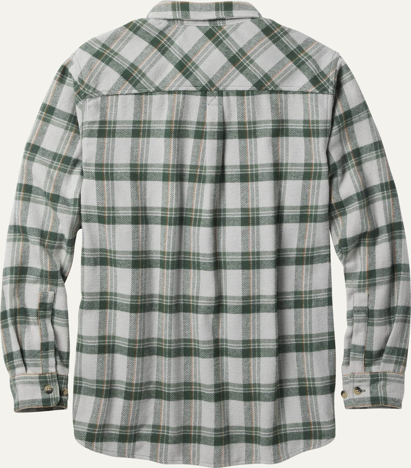 Brawny Plaid Long Sleeve Flannel Button Up Shirt