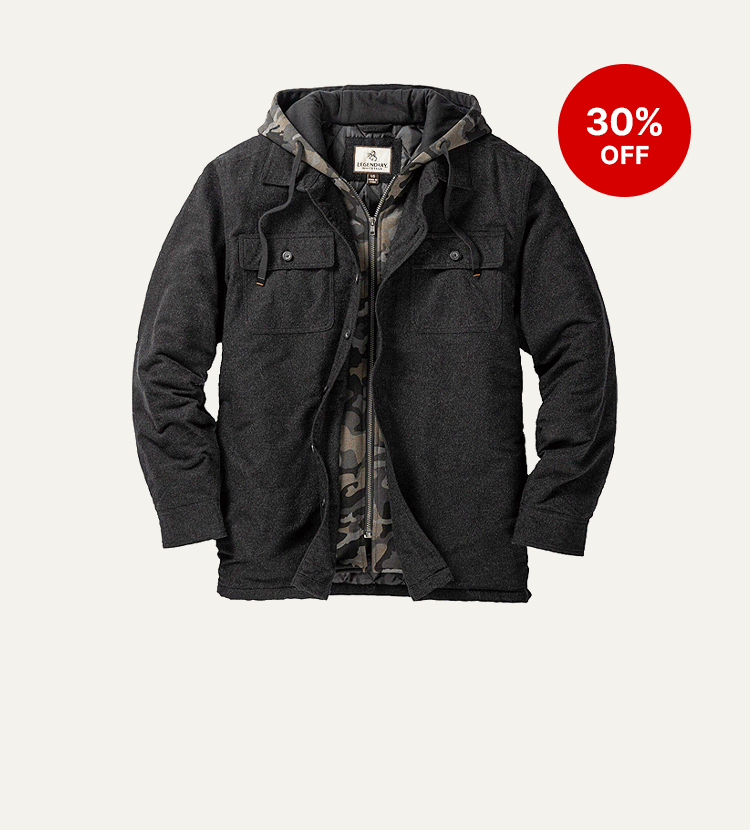 Men's Maplewood Hooded Flannel Shirt Jacket, Men's Journeyman Flannel Lined Shirt Jacket, Women's Woodland Berber Shirt Jacket